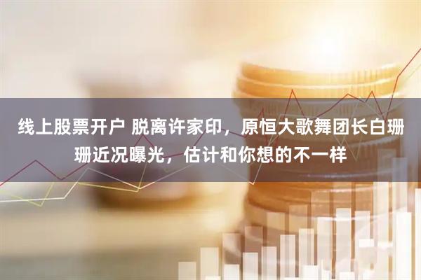 线上股票开户 脱离许家印，原恒大歌舞团长白珊珊近况曝光，估计和你想的不一样